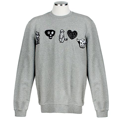 [명품]마커스루퍼 MSW019 GREY 콜라주 패치 맨투맨 MSW019GREY