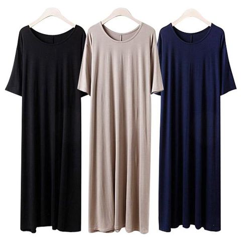 실키 무지 썸머 데일리 롱원피스 빅사이즈 21S2361