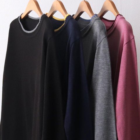 데일리 배색 니트티 203I273S 빅사이즈 여성의류