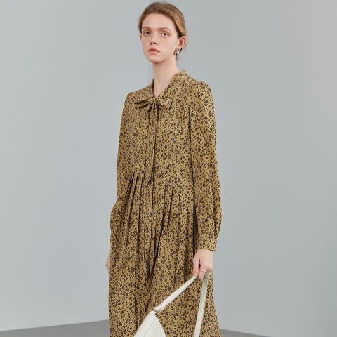 [웬스데이딜라잇]Wendy floral bow chiffon dress