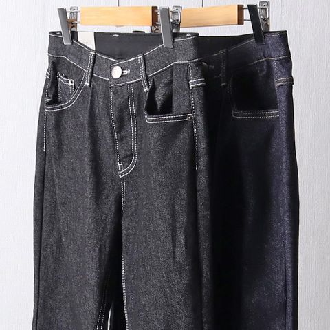 하츠 스티치 일자 데님 201F326S 빅사이즈 여성