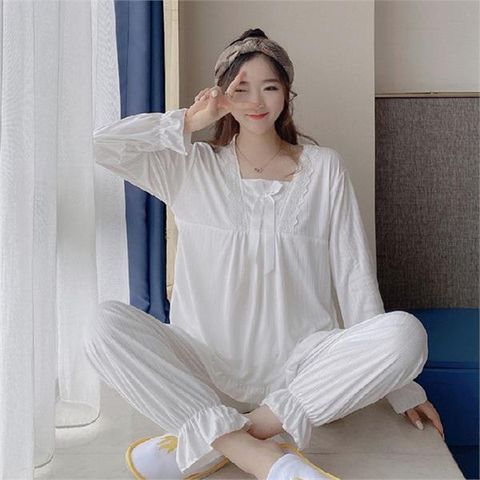 여자 레이스파자마 상의하의 귀여운잠옷 세트