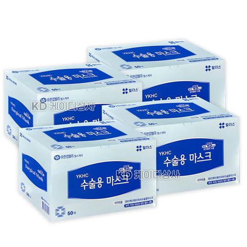 유한킴벌리 수술용 마스크 50매입 X4통 끈타입 82000