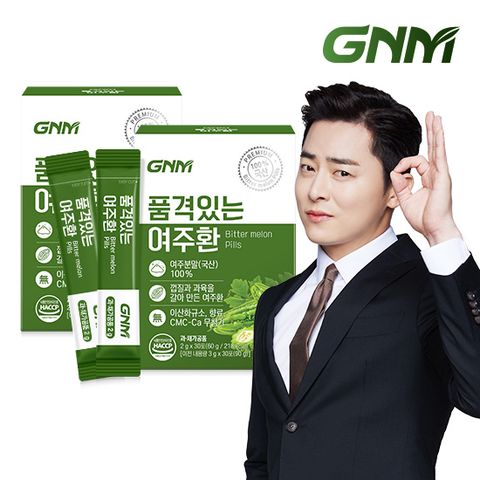 GNM 품격있는 국산 여주환 스틱 2g x 2박스 (총 60포) / 여주 분말 가루 100%