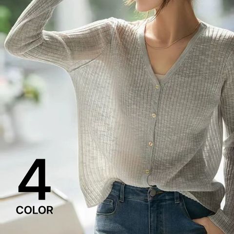 [브리치] 허그허그 / 허그 시스루 브이라인 쿨링 여름 가디건 4COLOR