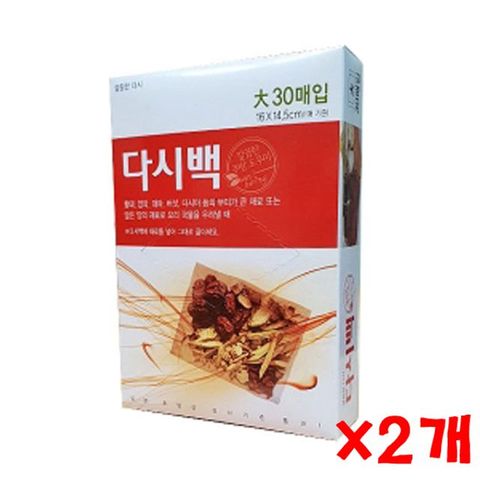 다시백 大 30매 X 2개 차거름망 다시마필터 국물요리 거름종이 멸치육수용필터 다시필터 차필터