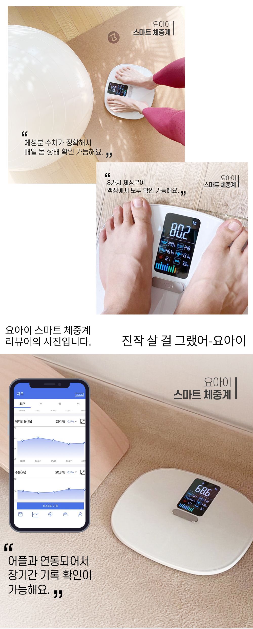요아이 스마트 체성분 체중계