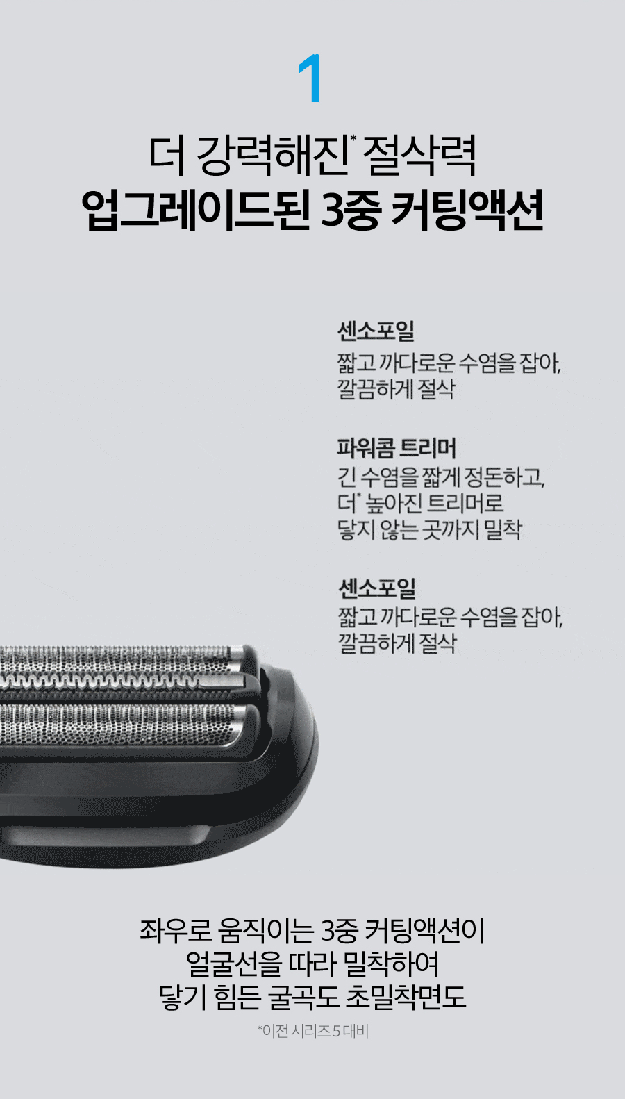 [BRAUN]  전기면도기 New 시리즈5 52-B1000s BLUE