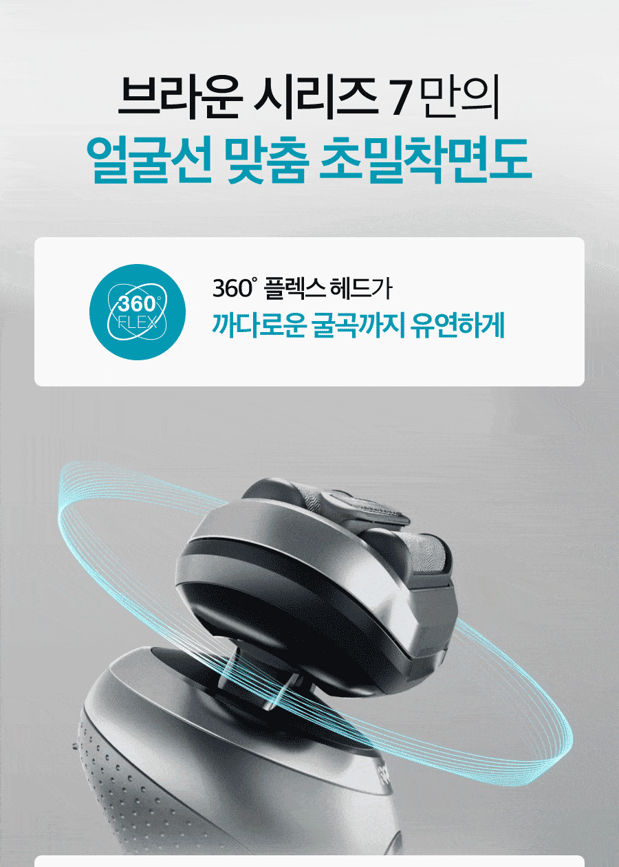 [BRAUN]  전기면도기 New 시리즈7 72-N7200cc 블랙+세정액 2개