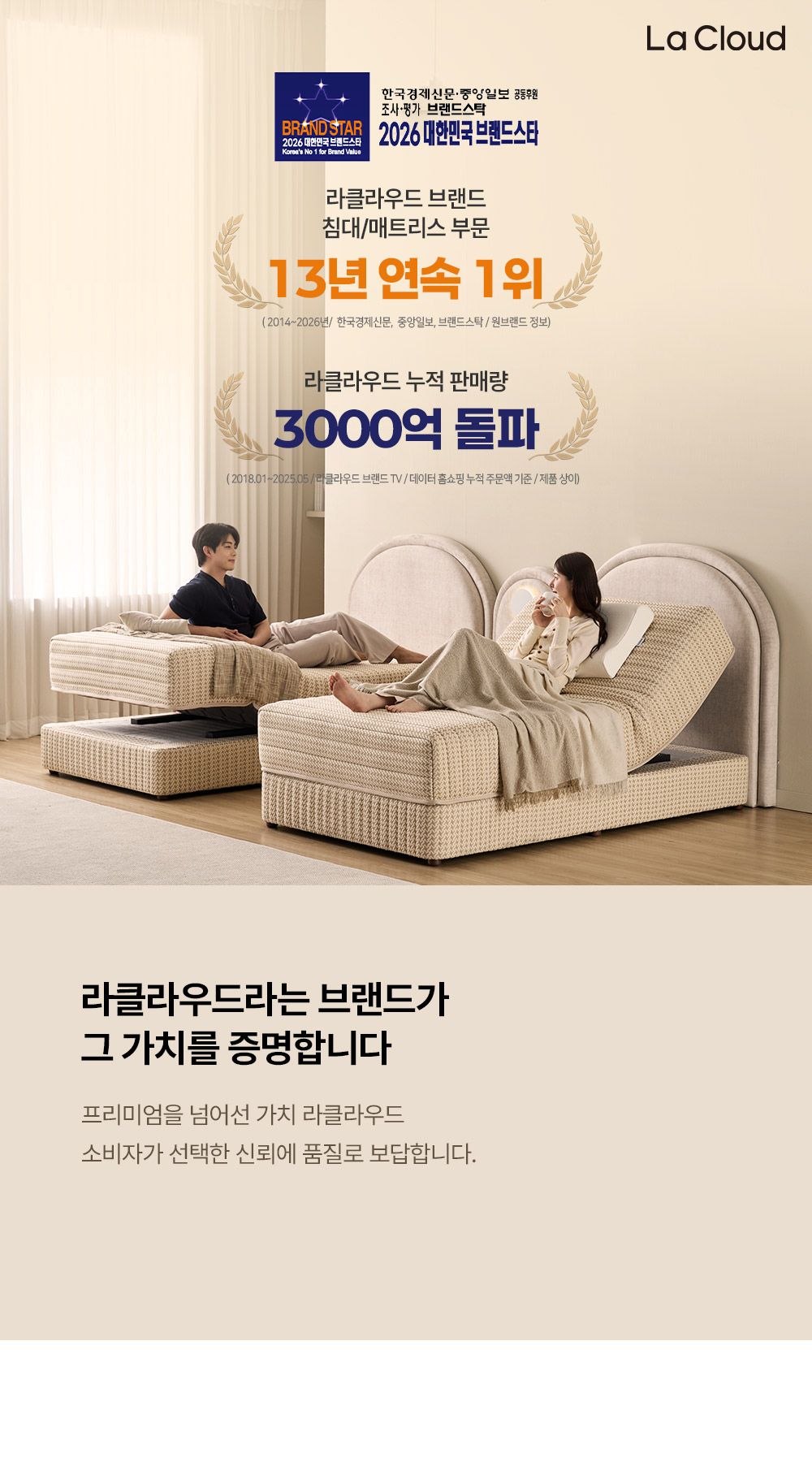[킹]엘루나 모션 매트리스 침대 패키지 퀸(K)