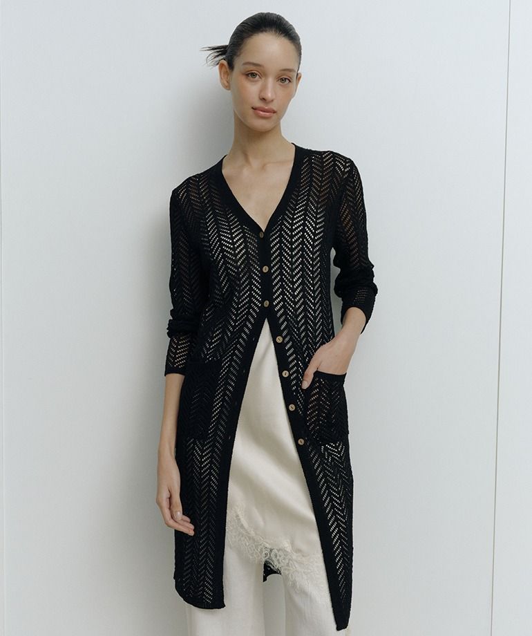 [최초가79,900원]26SS 크로쉐 롱 가디건 2종