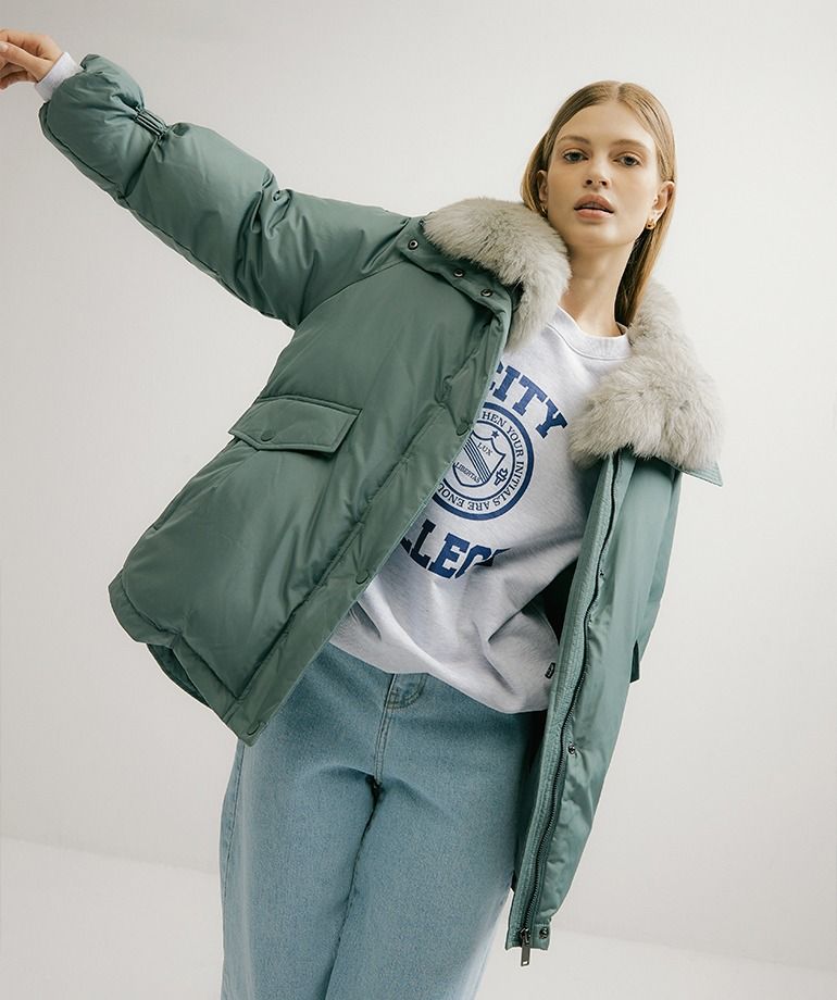 [최초가239,000]셀렙샵 에디션 와이드 폭스퍼 구스다운