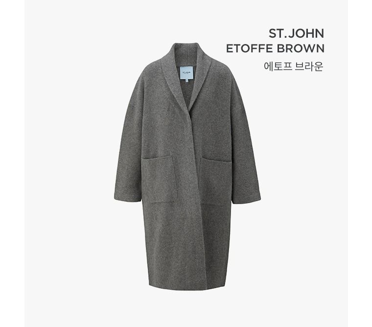 [센존블루라벨]23FW 라쿤 울 블랜디드 니트 코트