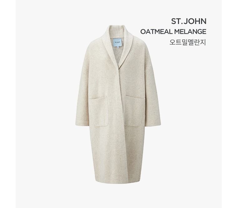 [센존블루라벨]23FW 라쿤 울 블랜디드 니트 코트