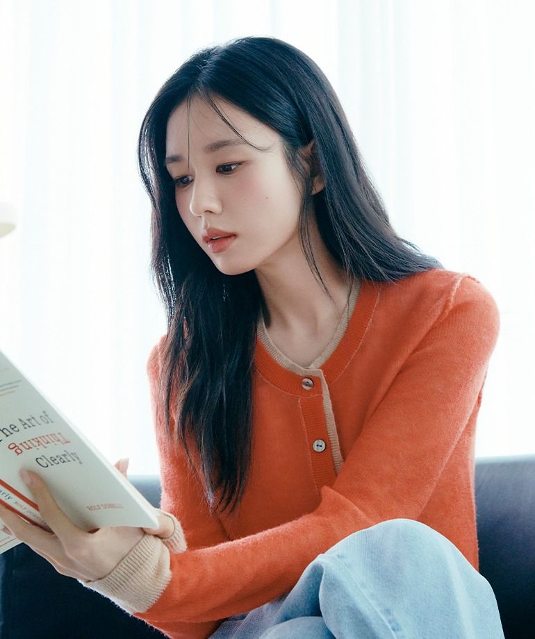 [최초가79,900]26SS 알파카혼방 레이어드 캔디가디건