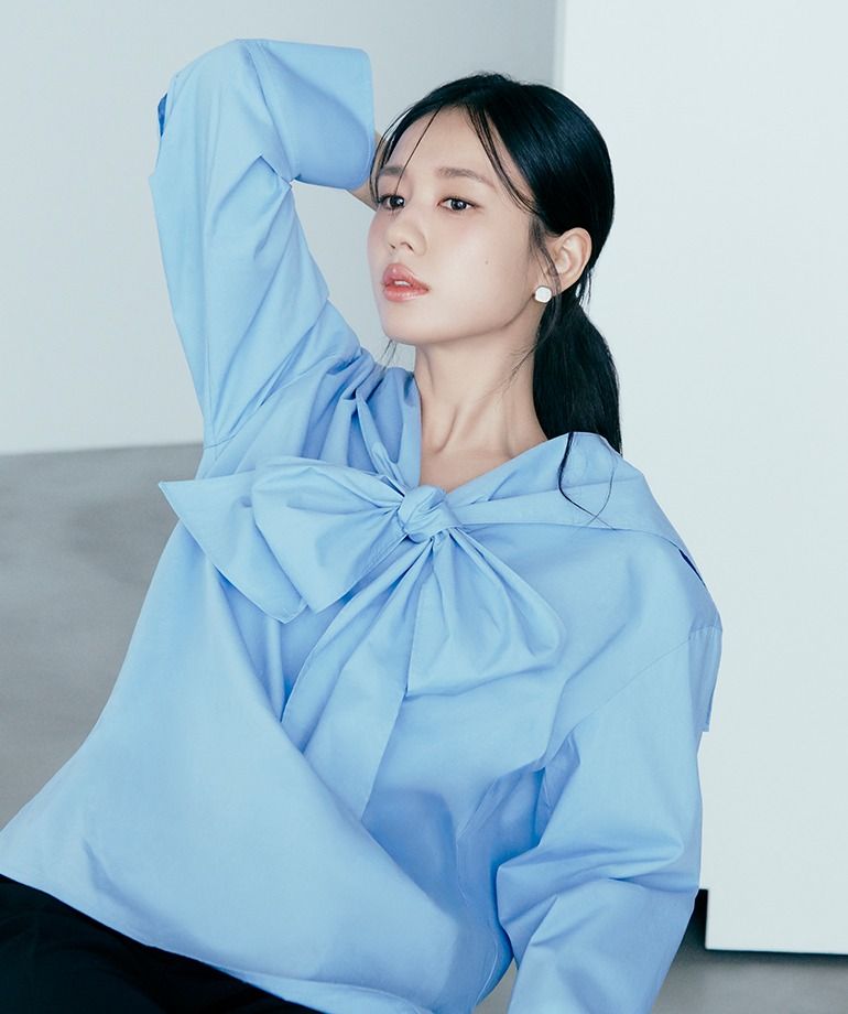 [동가게단독]26SS 오버핏 리본 셔츠