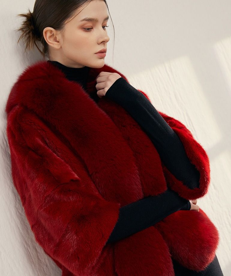 [최초69만원]셀렙샵 에디션 사가폭스 휘메일 풀스킨 밍크자켓
