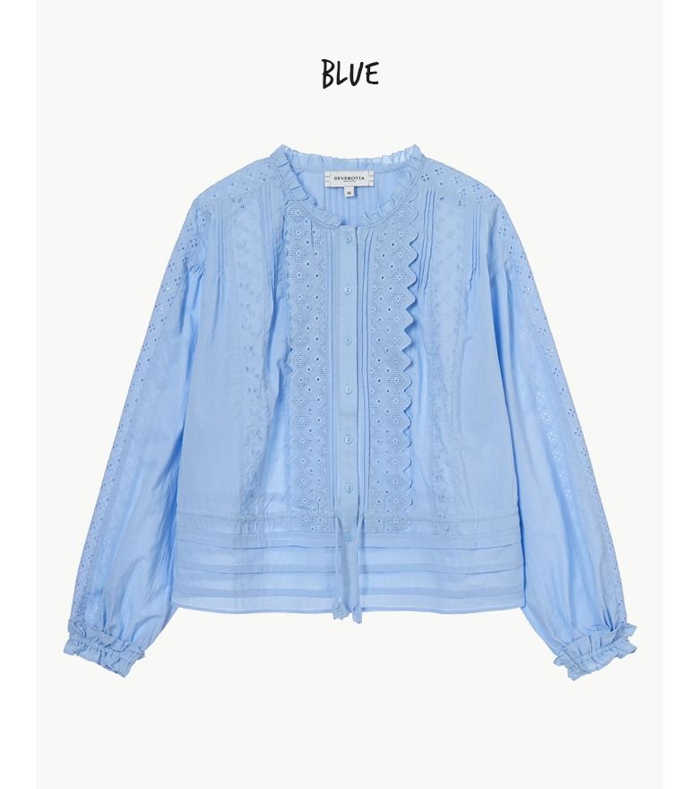 [최초가 89,900원] 26SS 아사면100 아일렛 블라우스
