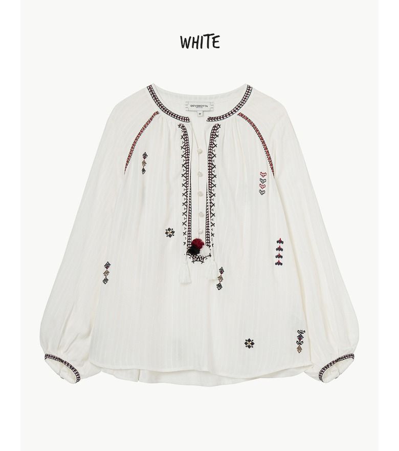 [최초가 89,900원] 26SS 에스닉 테슬 블라우스