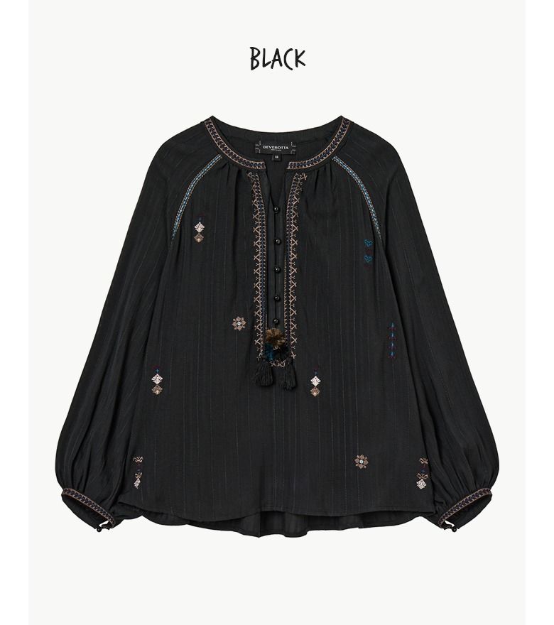 [최초가 89,900원] 26SS 에스닉 테슬 블라우스
