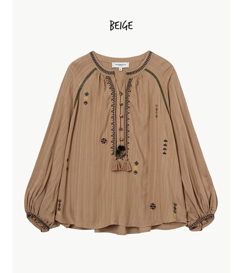 [최초가 89,900원] 26SS 에스닉 테슬 블라우스