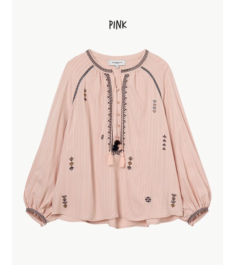[최초가 89,900원] 26SS 에스닉 테슬 블라우스