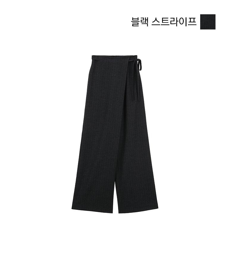 [동가게단독]25FW 기모 스트라이프 스커트팬츠