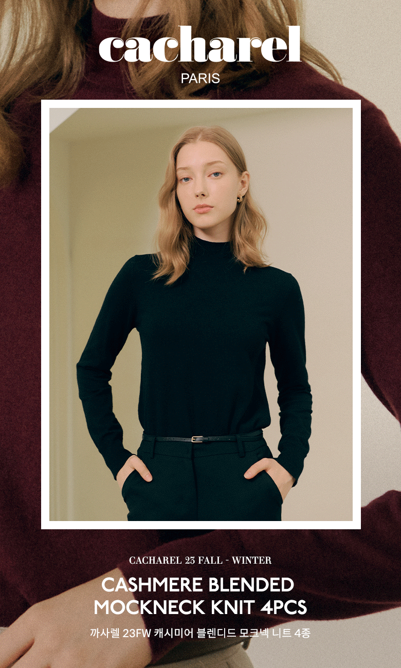[온플] 까사렐 23FW 캐시미어 블렌디드 모크넥 니트 4종