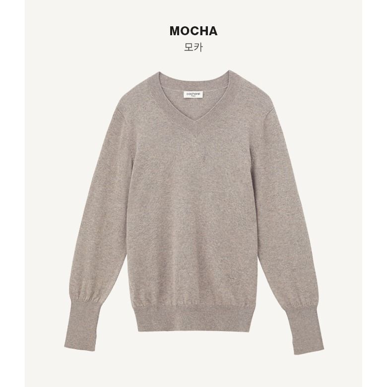 [온플/Cacharel] 까사렐 23FW NEW 실크코튼모달 V넥니트 4종
