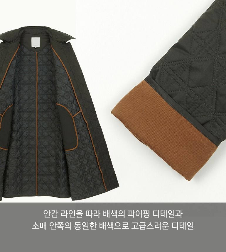 [최초가139,000원]셀렙샵 에디션 22FW 퀼팅 자수 코트