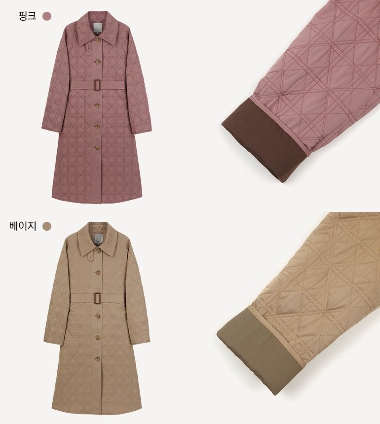 [최초가139,000원]셀렙샵 에디션 22FW 퀼팅 자수 코트