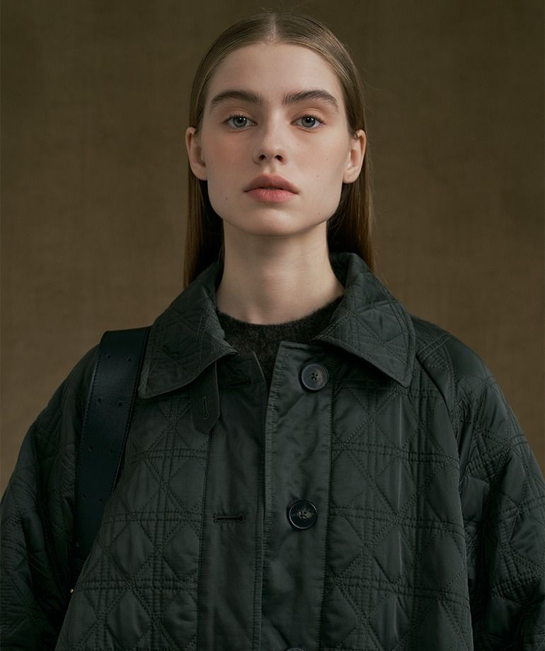 [최초가139,000원]셀렙샵 에디션 22FW 퀼팅 자수 코트