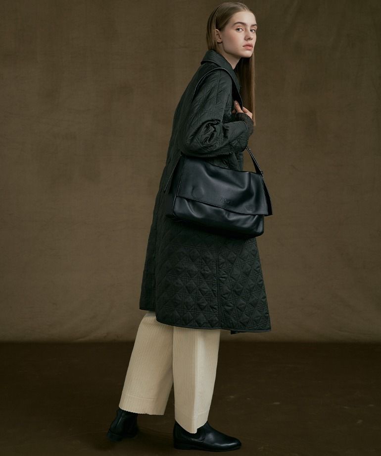 [최초가139,000원]셀렙샵 에디션 22FW 퀼팅 자수 코트