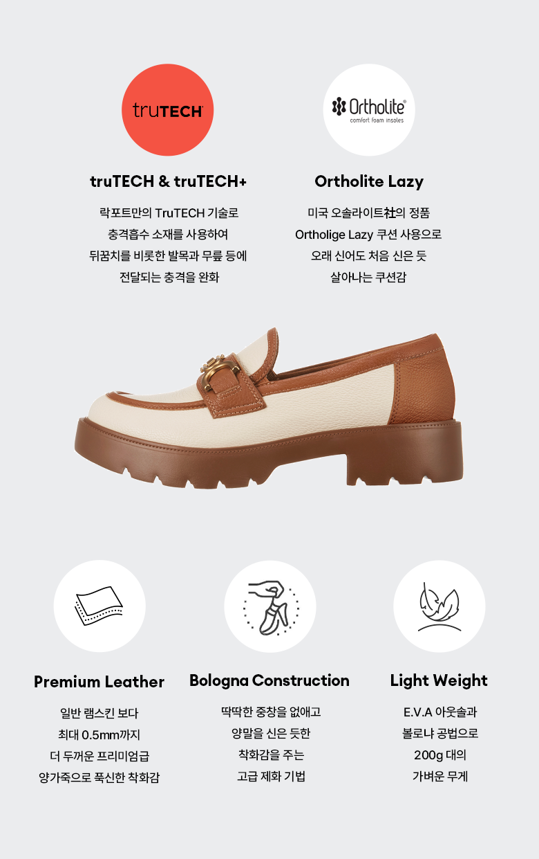 [공식정품] 트루테크 슈렁큰 램스킨 로퍼