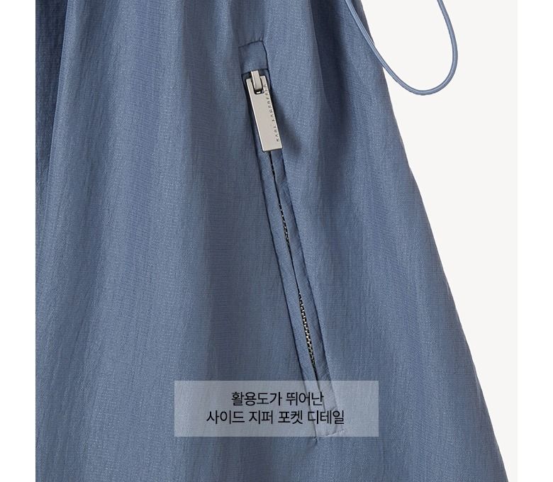 칼라거펠트 25SS 슬리브리스 집업 원피스