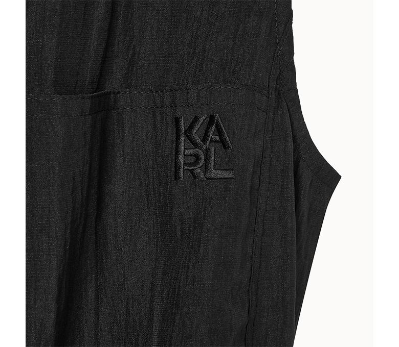칼라거펠트 25SS 슬리브리스 집업 원피스