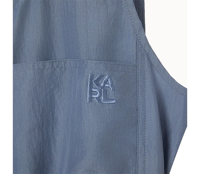 칼라거펠트 25SS 슬리브리스 집업 원피스