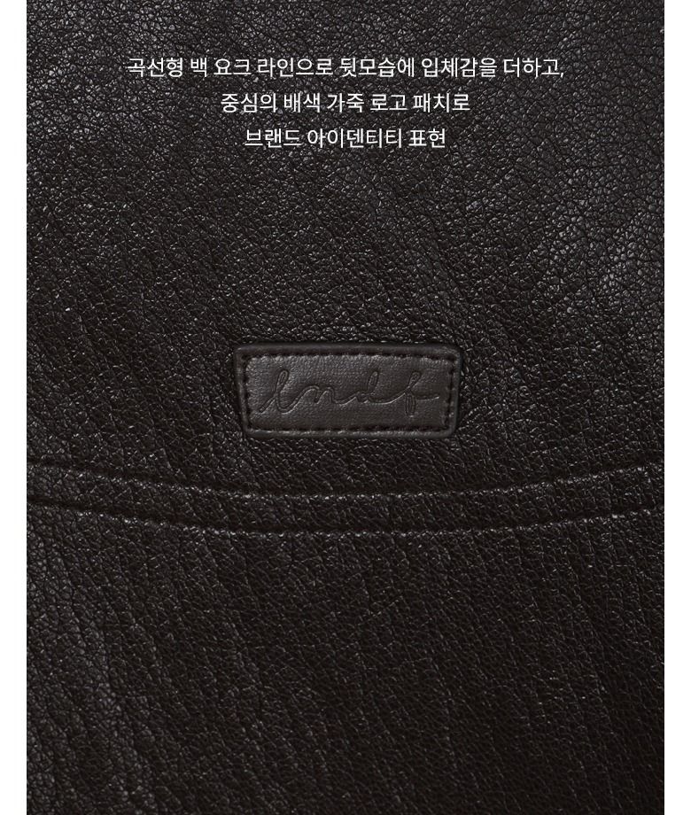 26FW FAUX 레더 블루종 자켓