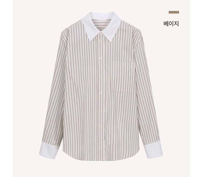 [최초가 59,900원]배색 스트라이프 셔츠