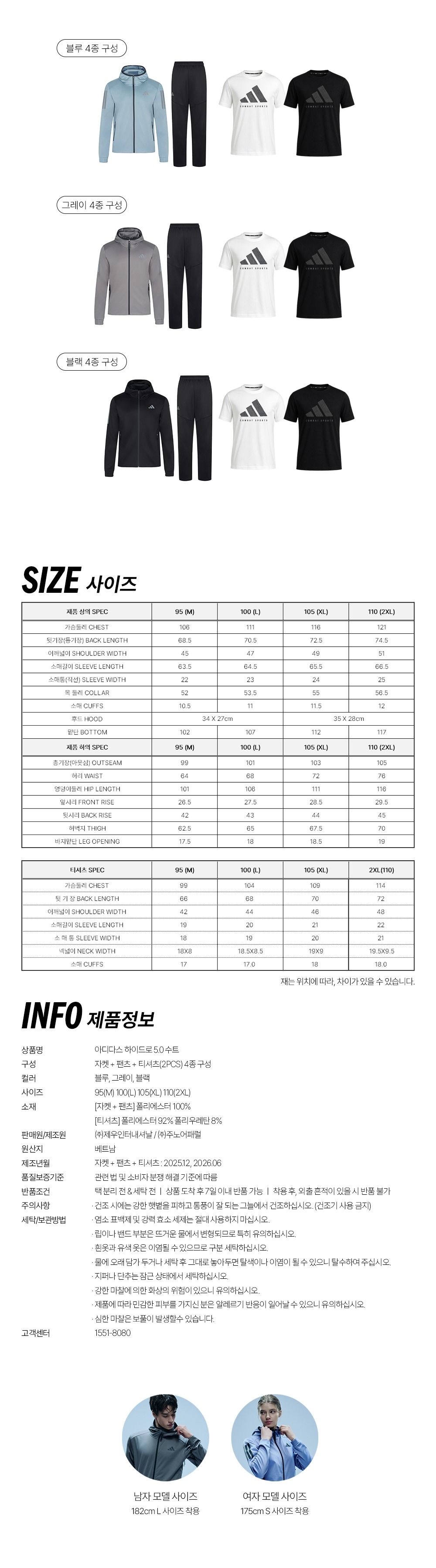 하이드로 5.0 Plus 퍼포먼스 수트 남 4종