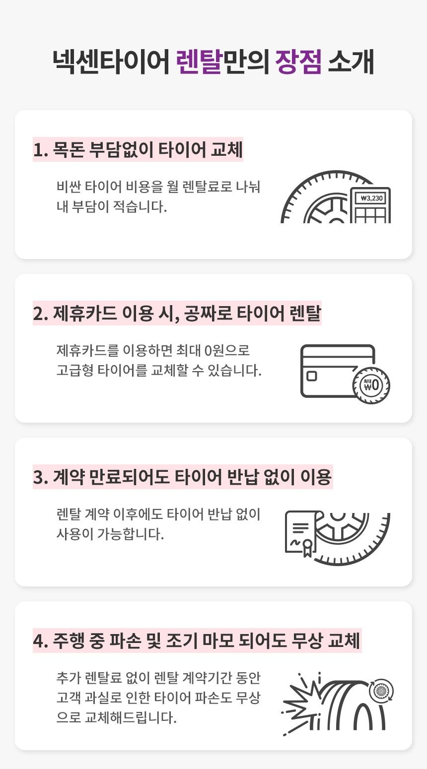 넥센 타이어 넥스트레벨 0원 렌탈