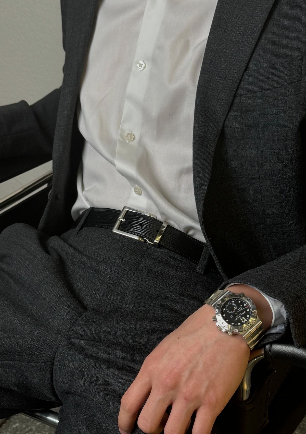 [이태리공식수입] 샐러리아디파르마 에피 블랙 남성 가죽벨트