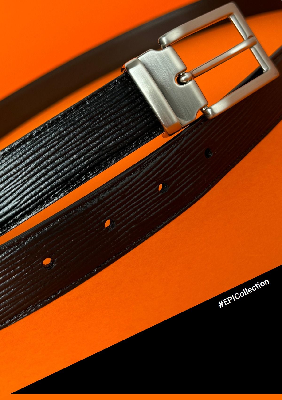 [이태리공식수입] 샐러리아디파르마 에피 블랙 남성 가죽벨트