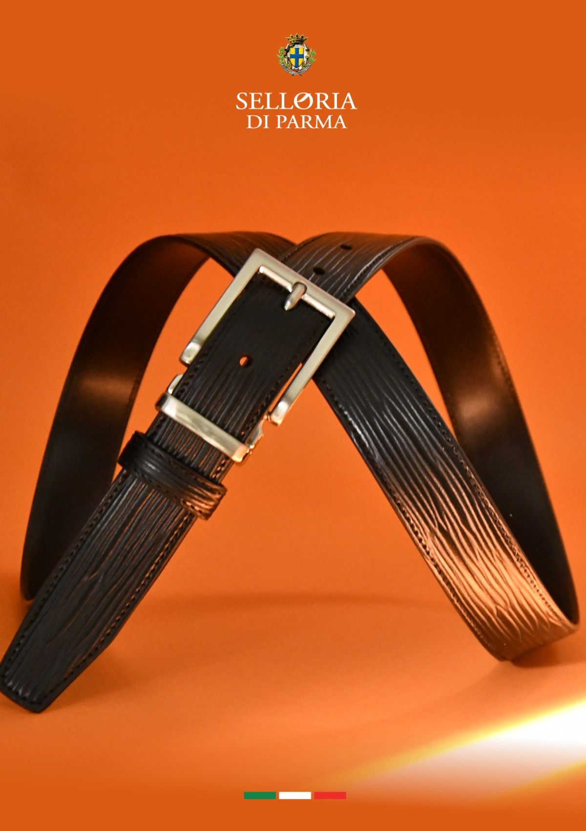 [이태리공식수입] 샐러리아디파르마 에피 블랙 남성 가죽벨트