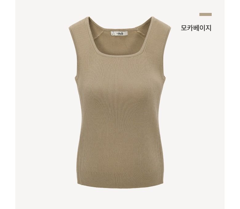 [론칭가 69,900원] 더엣지 24SS 스퀘어넥 슬리브리스 니트탑 3종
