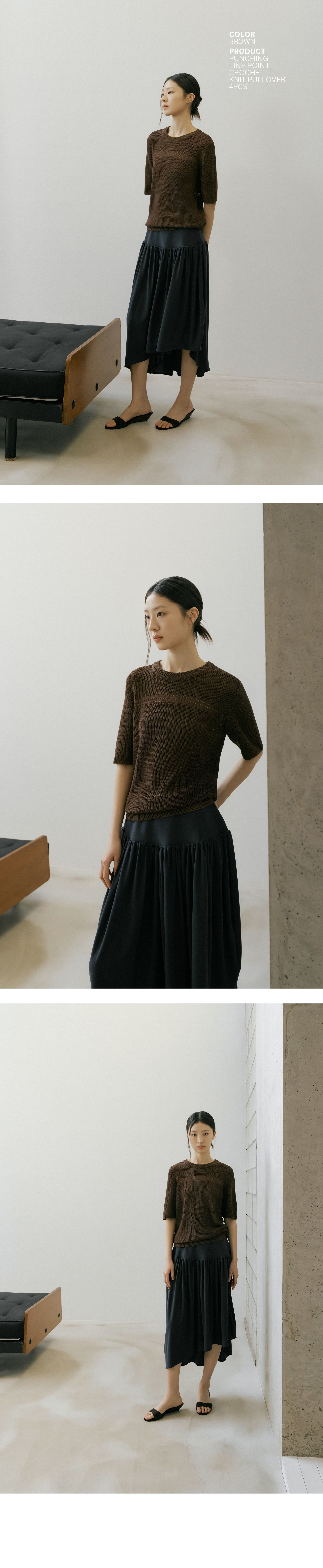 [최초가 79,900원] 26SS 펀칭 라인 스카시 벌룬 니트 4종