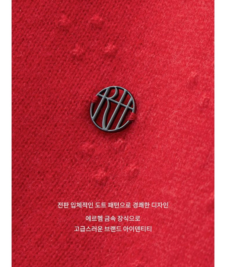 26FW 캐시미어울100 도트 가디건 1종