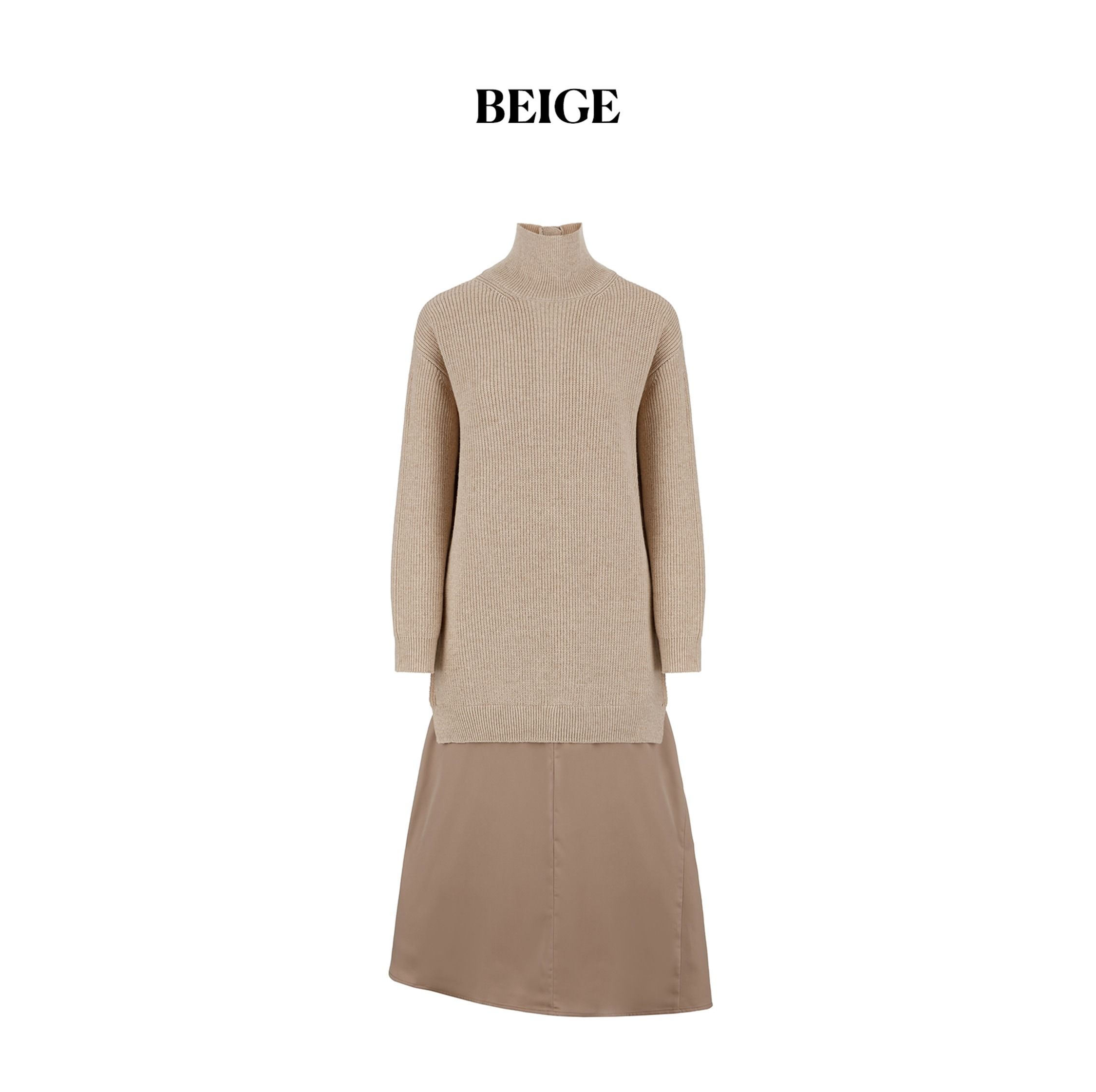 [최초가 159,000원]25FW 마벨 니트 새틴 원피스