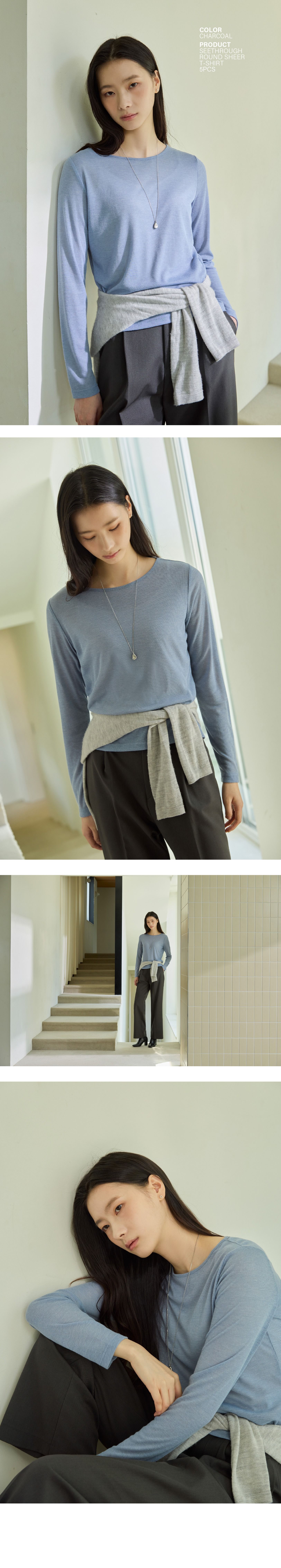 26F/W 에센셜 시어 라운드 티셔츠 5종