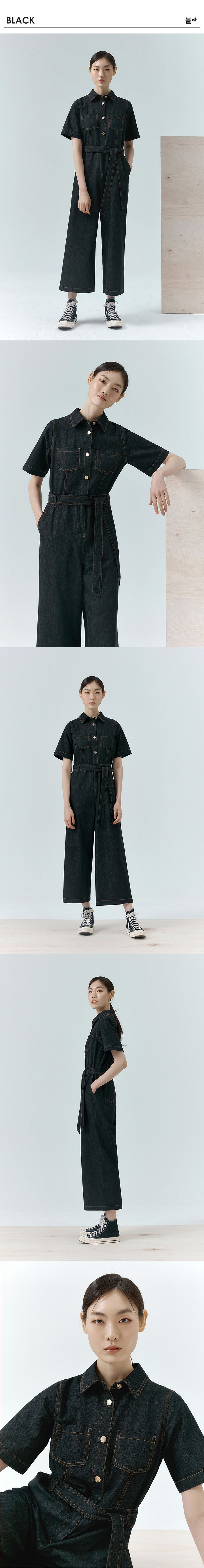 [런칭 가격 59,900원] 브리엘 데님 점프수트 1종